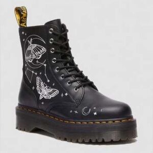 Dr. Martens Jadon Celestial Moth Embroidered Platform Boots